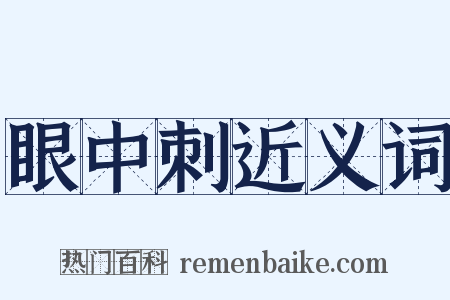 眼中刺近义词是什么意思的图片